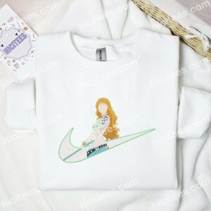Nami Sexy One Piece Anime Embroidered Shirt 1 Nami Sexy One Piece Anime Embroidered Shirt 3