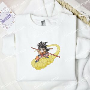 Goku Kid Dragon Ball Anime Embroidered Shirt 1 Goku Kid Dragon Ball Anime Embroidered Shirt 3 2