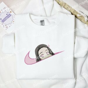 Nezuko Face Demon Slayer Anime Embroidered Shirt 3