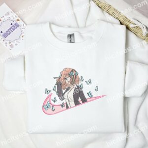 Nino Nakano Butterflies Gotoubun No Hanayome Anime Embroidered Shirt 1 Nino Nakano Butterflies Gotoubun No Hanayome Anime Embroidered Shirt 3