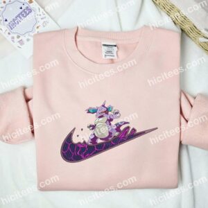 Nidoking Pokemon Anime Embroidered Shirt 2 Nidoking Pokemon Anime Embroidered Shirt