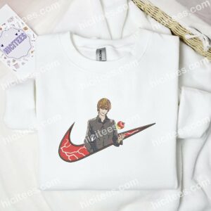 Yagami Raito Death Note Anime Embroidered Shirt 1 Yagami Raito Death Note Anime Embroidered Shirt 3
