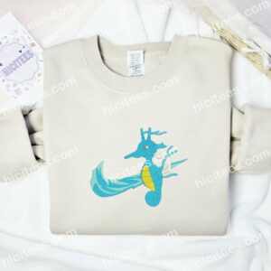 Kingdra Pokemon Anime Embroidered Shirt 1 Kingdra Pokemon Anime Embroidered Shirt 3