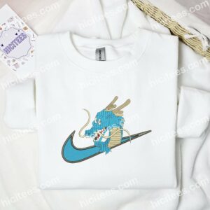 Shenron Blue Dragon Ball Anime Embroidered Shirt 1 Shenron Blue Dragon Ball Anime Embroidered Shirt 3
