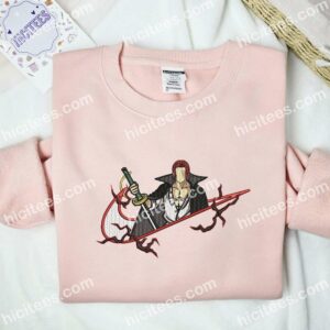 Shanks No Face One Piece Anime Embroidered Shirt 2 Shanks No Face One Piece Anime Embroidered Shirt