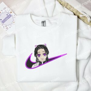 Shinobu Face Demon Slayer Anime Embroidered Shirt 1 Shinobu Face Demon Slayer Anime Embroidered Shirt 3 1