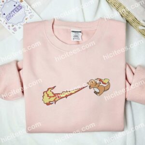 Lizardon Pokemon Anime Embroidered Shirt