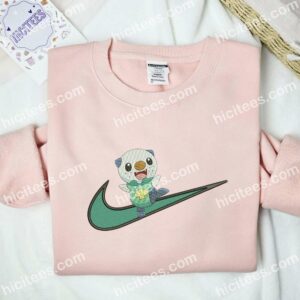 Oshawott Pokemon Anime Embroidered Shirt 2 Oshawott Pokmon Anime Embroidered Shirt