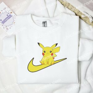 Pikachu Cute Pokemon Anime Embroidered Shirt 1 Pikachu Cute Pokmon Anime Embroidered Shirt 3 1