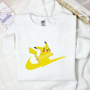 Pikachu Cute Pokmon Anime Embroidered Shirt 3
