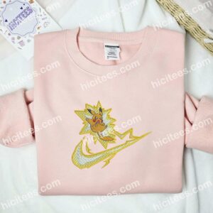 Pikachu Electric Shock Pokemon Anime Embroidered Shirt 2 Pikachu Electric Shock Pokemon Anime Embroidered Shirt
