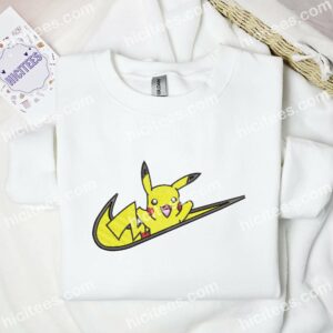 Pikachu Happy Pokemon Anime Embroidered Shirt 1 Pikachu Happy Pokemon Anime Embroidered Shirt 3 1