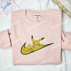 Pikachu Happy Pokemon Anime Embroidered Shirt 2 Pikachu Happy Pokmon Anime Embroidered Shirt