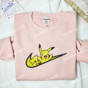 Pikachu Happy Pokemon Anime Embroidered Shirt 2 Pikachu Happy Pokemon Anime Embroidered Shirt 1