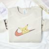 Pikachu Shocked Face Pokemon Anime Embroidered Shirt