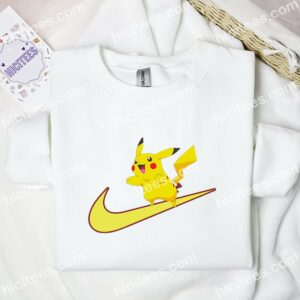 Pikachu Pokemon Anime Embroidered Shirt 1 Pikachu Pokmon Anime Embroidered Shirt 3