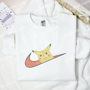 Pikachu Shocked Face Pokemon Anime Embroidered Shirt 1 Pikachu Shocked Face Pokmon Anime Embroidered Shirt 3