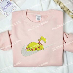 Pikachu Sleep Pokemon Anime Embroidered Shirt 2 Pikachu Sleep Pokmon Anime Embroidered Shirt