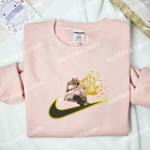 Ace Side Profile Sitting One Piece Anime Embroidered Shirt 2 Portgas D Ace Side Profile Sitting One Piece Anime Embroidered Shirt