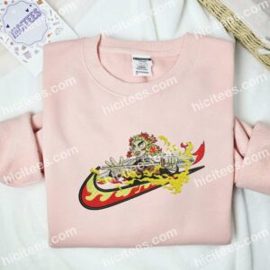 Rengoku Kyojuro Demon Slayer Anime Embroidered Shirt 2 Rengoku Kyojuro Demon Slayer Anime Embroidered Shirt