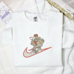 Ryu Street Fighter Anime Embroidered Shirt 1 Ryu Street Fighter Anime Embroidered Shirt 3