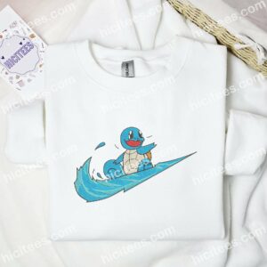 Squirtle Pokemon Anime Embroidered Shirt 3 1
