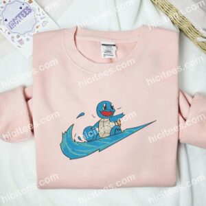 Squirtle Pokemon Anime Embroidered Shirt 1