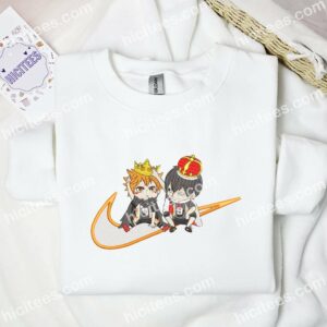 Kageyama And Hinata Chibi Haikyuu Anime Embroidered Shirt 1 Kageyama And Hinata Chibi Haikyuu Anime Embroidered Shirt 3