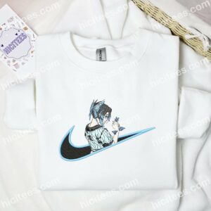 Shinobu Side Profile Demon Slayer Anime Embroidered Shirt 1 Shinobu Side Profile Demon Slayer Anime Embroidered Shirt 3