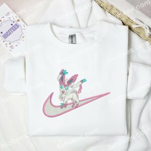 Silveon Pokemon Anime Embroidered Shirt 1 Silveon Pokemon Anime Embroidered Shirt 3