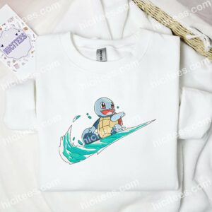 Squirtle Pokemon Anime Embroidered Shirt 1 Squirtle Pokemon Anime Embroidered Shirt 3 3
