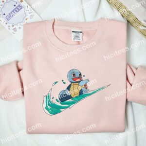 Squirtle Pokemon Anime Embroidered Shirt 2 Squirtle Pokemon Anime Embroidered Shirt 5