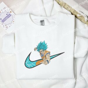 Super Saiyan Blue Goku Dragon Ball Anime Embroidered Shirt 3
