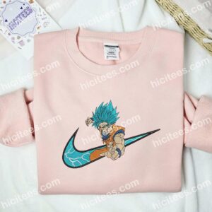 Super Saiyan Blue Goku Dragon Ball Anime Embroidered Shirt