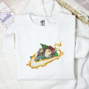 Tanjiro No Face Demon Slayer Anime Embroidered Shirt 1 Tanjiro No Face Demon Slayer Anime Embroidered Shirt 3 1
