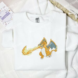 Charizard Pokemon Anime Embroidered Shirt 1 Charizard Pokemon Anime Embroidered Shirt 3
