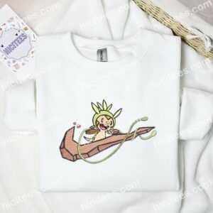 Chespin Pokemon Anime Embroidered Shirt 1 Chespin Pokemon Anime Embroidered Shirt 3