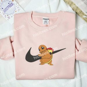 Charmander Pokemon Anime Embroidered Shirt 1