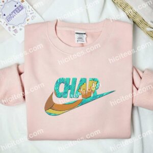 Charmander Pokemon Anime Embroidered Shirt 2 Charmander Pokemon Anime Embroidered Shirt
