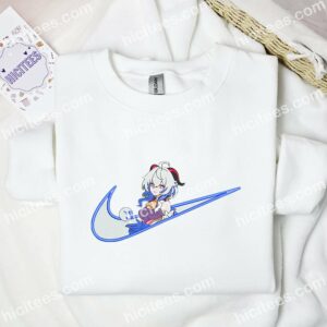 Ganyu Genshin Impact Anime Embroidered Shirt 1 Ganyu Genshin Impact Anime Embroidered Shirt 3