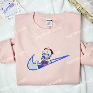 Ganyu Genshin Impact Anime Embroidered Shirt 2 Ganyu Genshin Impact Anime Embroidered Shirt