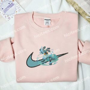Lucario Pokemon Anime Embroidered Shirt 2 Lucario Pokemon Anime Embroidered Shirt