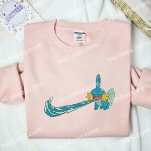 Mudkip Pokemon Anime Embroidered Shirt 2 Mudkip Pokemon Anime Embroidered Shirt 1