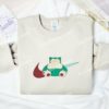 Snorlax Pokemon Anime Embroidered Shirt