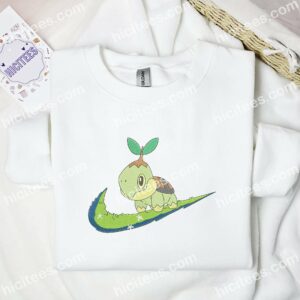 Turtwig Pokemon Anime Embroidered Shirt 1 Turtwig Pokemon Anime Embroidered Shirt 3