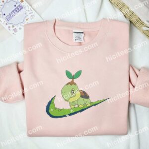 Turtwig Pokemon Anime Embroidered Shirt 2 Turtwig Pokemon Anime Embroidered Shirt
