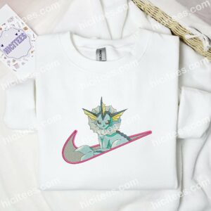 Vaporeon Pokemon Anime Embroidered Shirt 1 Vaporeon Pokemon Anime Embroidered Shirt 3