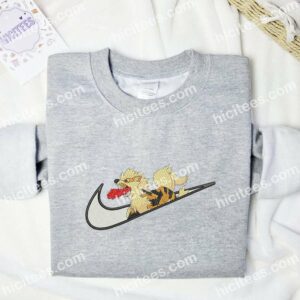 Arcanine Pokemon Anime Embroidered Shirt 3 2