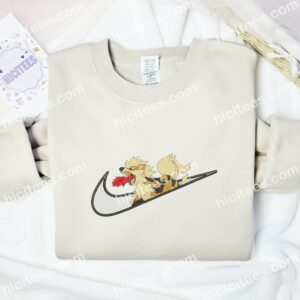 Arcanine Pokemon Anime Embroidered Shirt 4