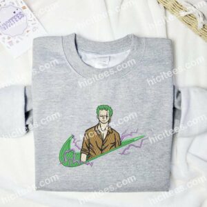 Roronoa Zoro One Piece Anime Embroidered Shirt 1 Roronoa Zoro One Piece Anime Embroidered Shirt 3